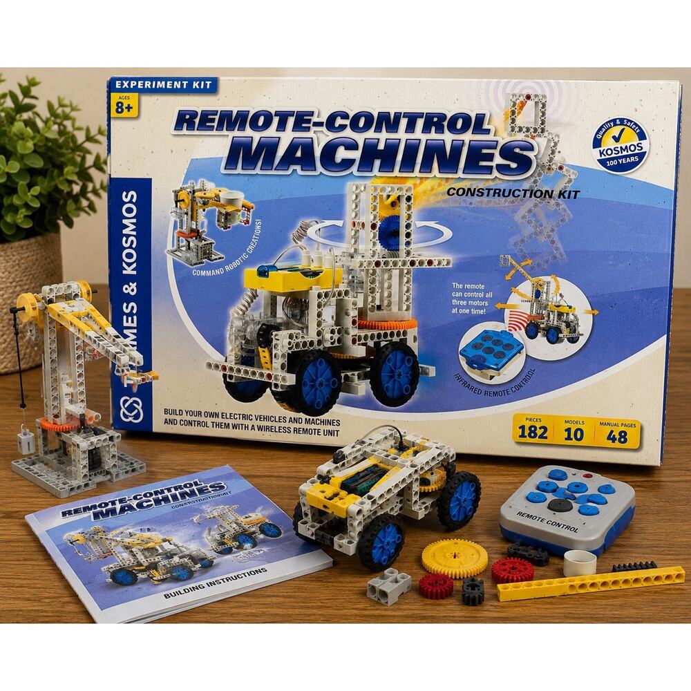Thames & Kosmos Remote-Control Machines Construction Kit 182 Pieces Stem Set